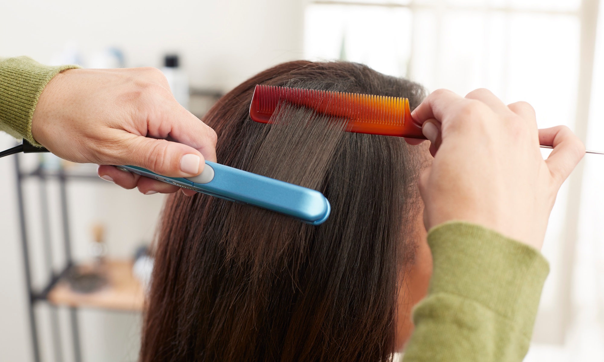 Silk Press with Wash+ Blow Dry + Trim+ Style– 1,2, or 3 Sessions(2 Hr)