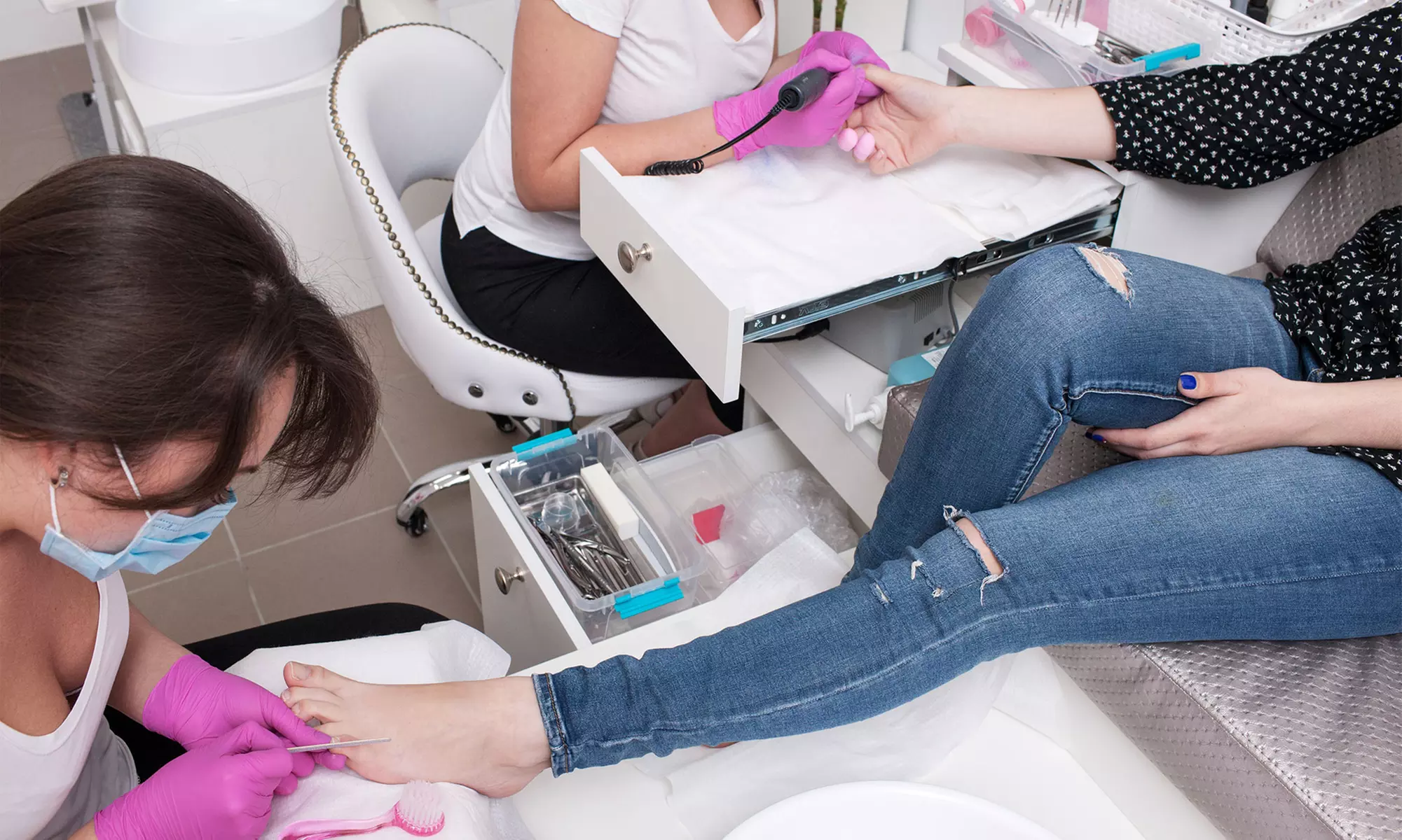 One or Two Mani-Pedis at Tender Touch Pedi-Spa & Nails (Up to 56% Off) - Primary Image