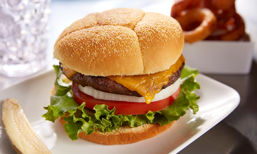 Burger, Chips and Soft Drink - Two Brown Angus | Groupon