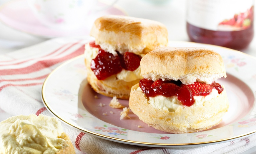 Image 1: Afternoon Tea with Bread, Scones, Cakes, and Coffee at The Bread Box