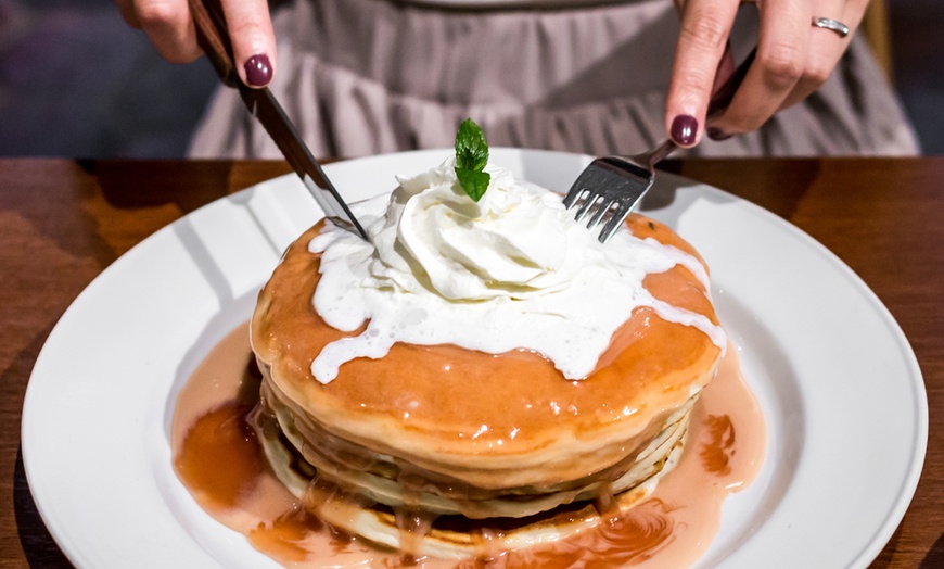 Image 2: Classic American Breakfast with Fluffy Pancakes & Your Choice of Sides