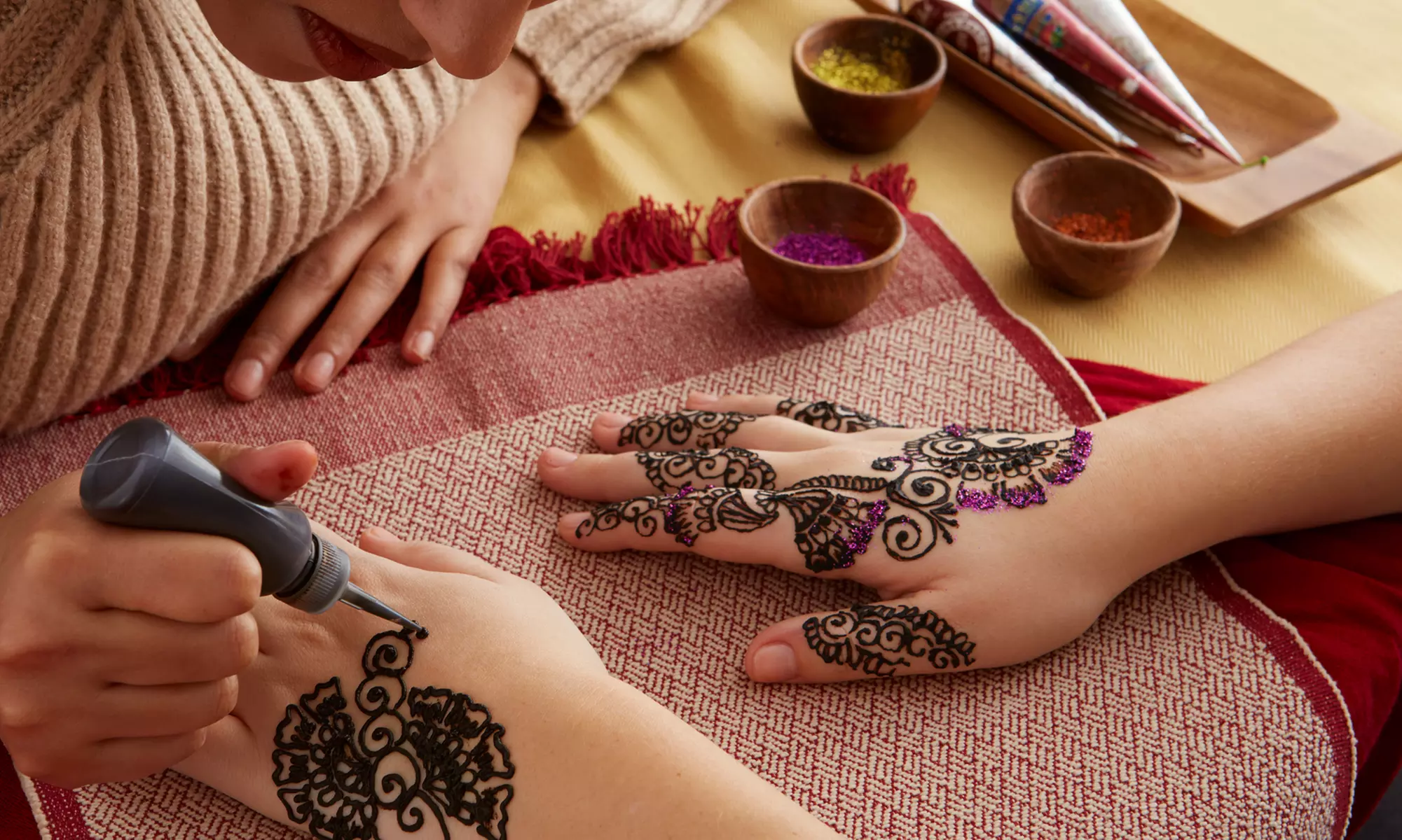 Designer Henna on Full Hands Up to Elbows at Hermosa Ladies Beauty Salon (Up to 58% Off) - Primary Image