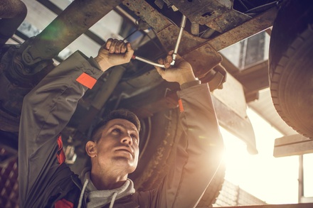 Conventional Brake Pad Replacement (Up to 4 Cilinders Only) + Tire Rotation + 20% Off Car Detailing (No Oversize Trucks) - Sanmaster Automotive
