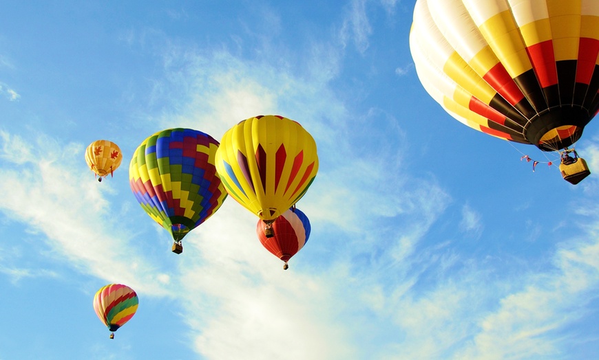 Image 1: Hot Air Balloon Flight with a Digital Photos & Optional Breakfast
