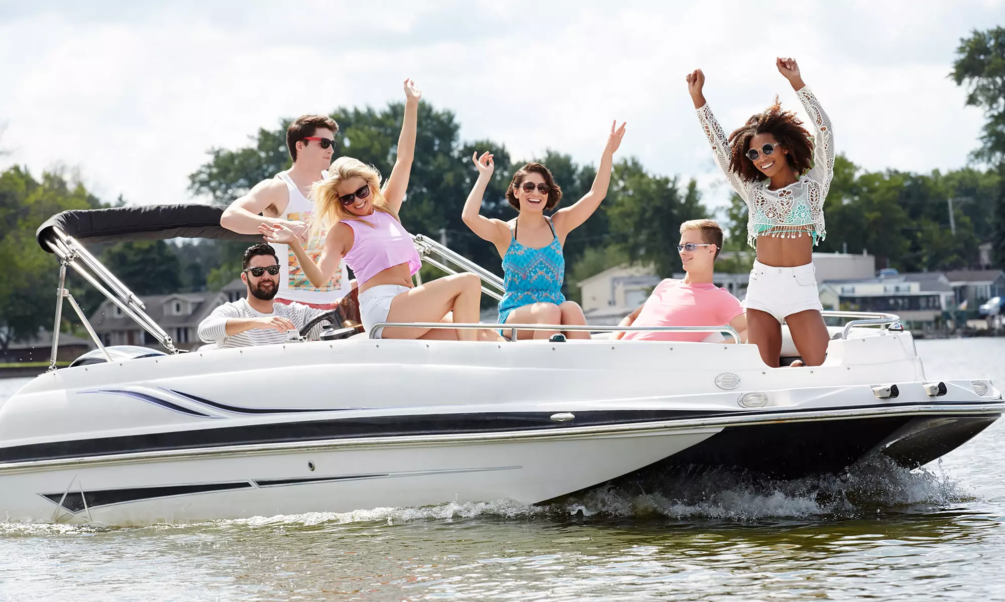Half- or All-Day 20-Foot Pontoon or 18-Foot Fishing Boat Rental from Sand Dollar Boat Rentals (Up to 38% Off) - Primary Image
