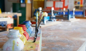 Kunstzentrum Farbenmeer: 4 Std. Malkurs inkl. Material, Getränken und Knabbereien für 1 oder 2 Pers. im Kunstzentrum Farbenmeer (bis 69% sparen*)