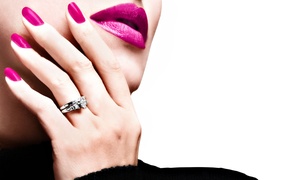 Majesty Beauty Centre: Acrylic or Gel Nail Extensions with Classic or Gelish Manicure and Optional Spa Treatment at Majesty Beauty Centre