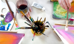 Creative Martini & Paint Club: Painting Class for One, Two, or Four at Creative Martini & Paint Club (Up to 56% Off)