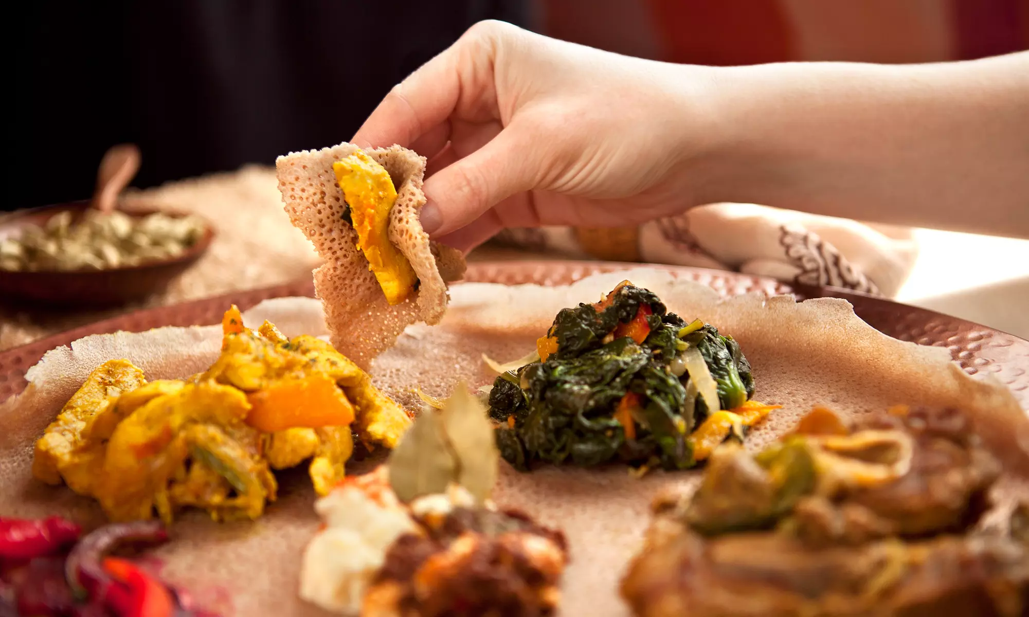Ethiopian Food for Two or Four at Mudai Restaurant (Up to 40% Off) - Primary Image