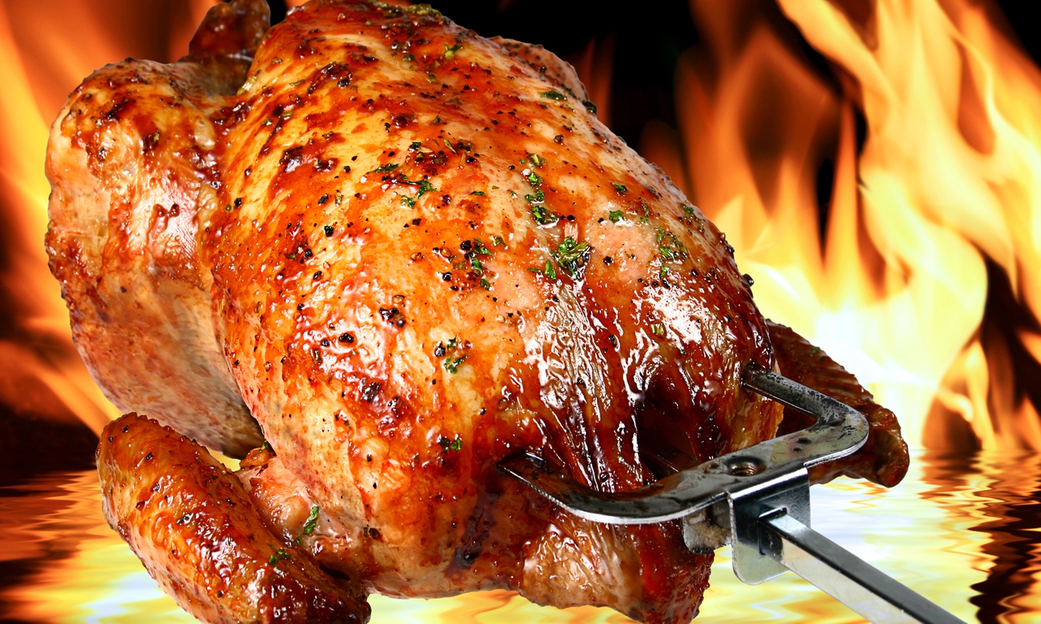 Pollo a la brasa peruano con entrante, postre y bebida para 2 o 4