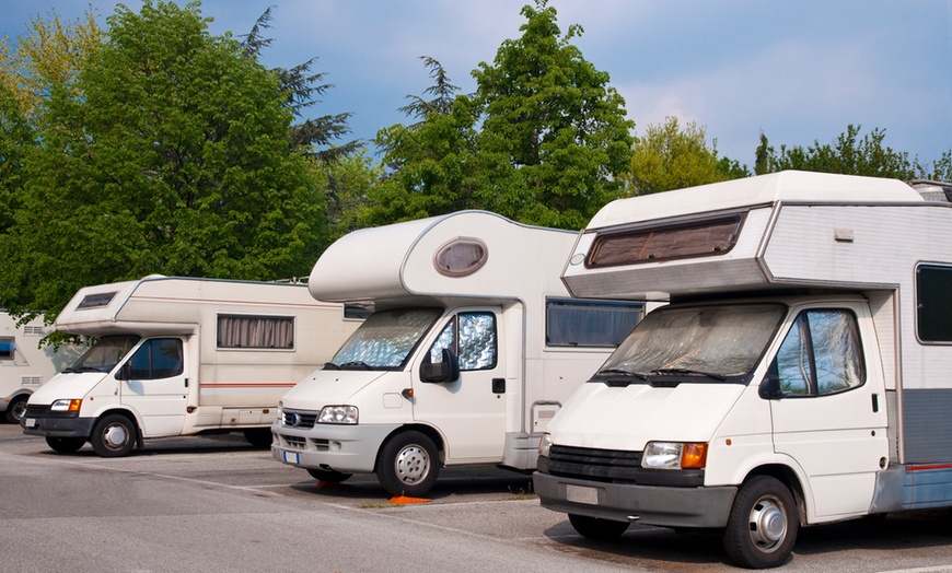 Image 1: Outdoor RV Storage Rental for One Month or Fall 2024 Football Season