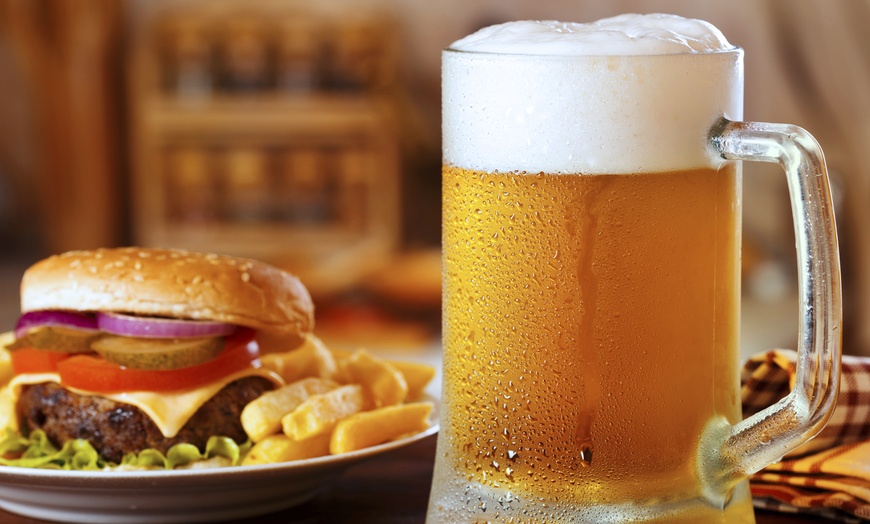 Image 1: Satisfy Your Cravings with Two Burgers and Pints 