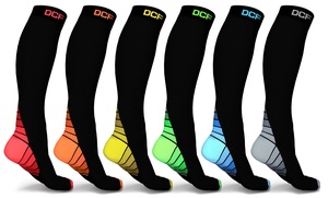 DCF Unisex Sports Compression Socks (6-Pack)