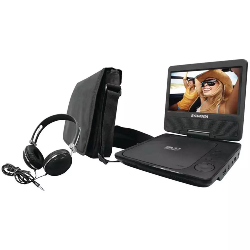 Sylvania 7" Portable DVD Player with Bag and Headphones (Manufacturer Refurbished) - Primary Image