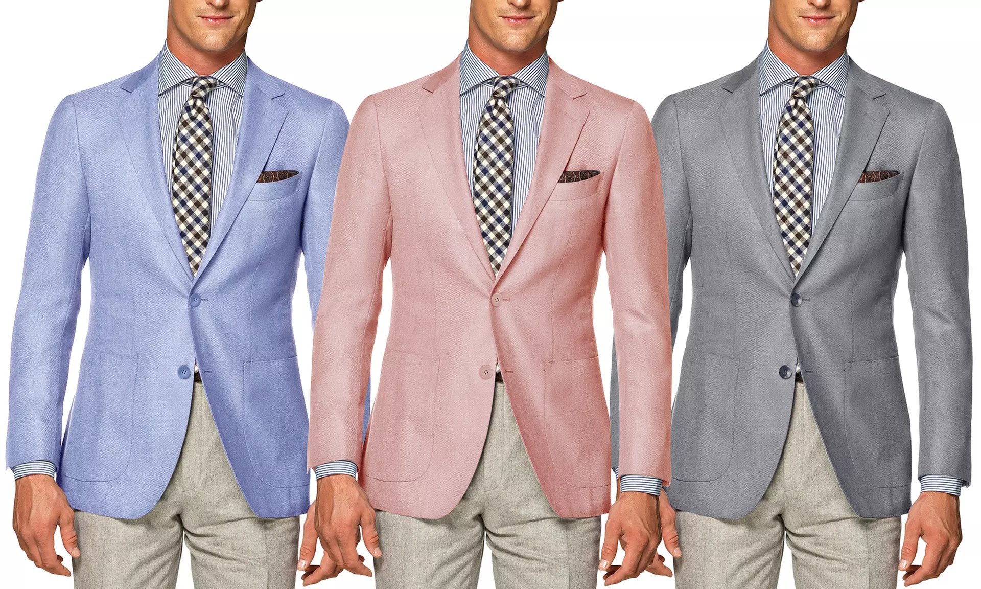 Men's Classic-Fit Birdseye Spring Blazer - Primary Image