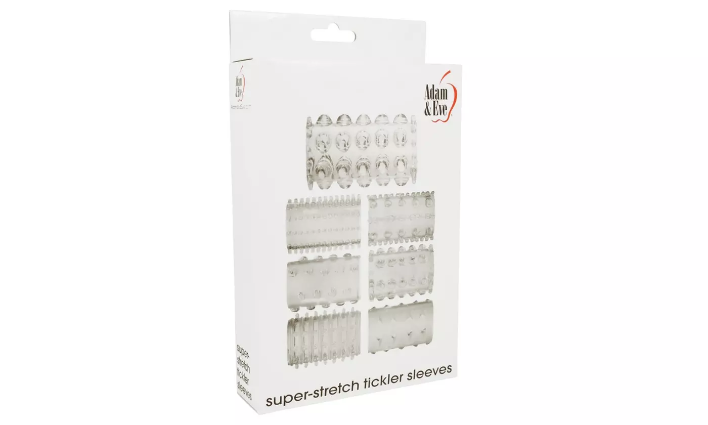 Adam and Eve Stretch Tickler Sleeve Set (7-Piece) - Second Medium