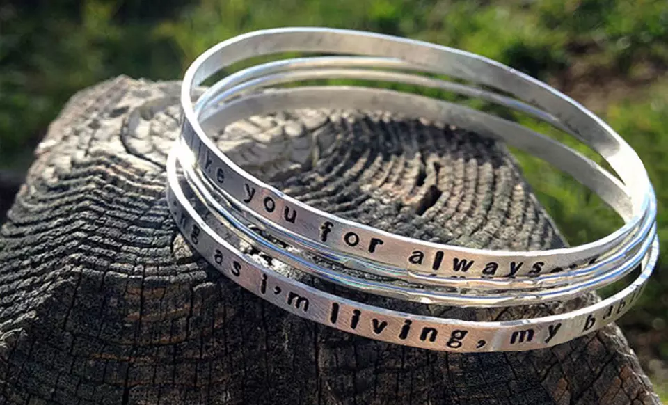 'I'll Love You Forever' Bangle - Primary Image