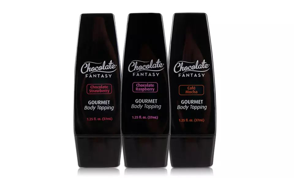 Pipedream Chocolate Fantasy Body Topping Samplers (3-Pack) - Primary Image