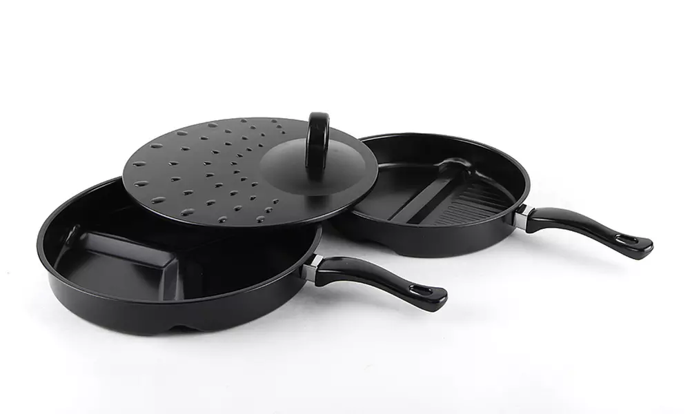 Non-Stick Divider Frying-Pan Set (3-Piece) - Primary Image