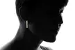 1/10 CTTW Black- and White-Diamond Hoop-Earring Set in 14K Gold Plating by Brilliant Diamond - Second Medium