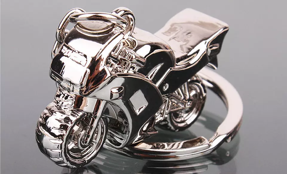 Sporty Motorcycle Keychain - Primary Image