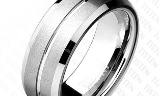 Tungsten and Titanium Comfort Fit Ring