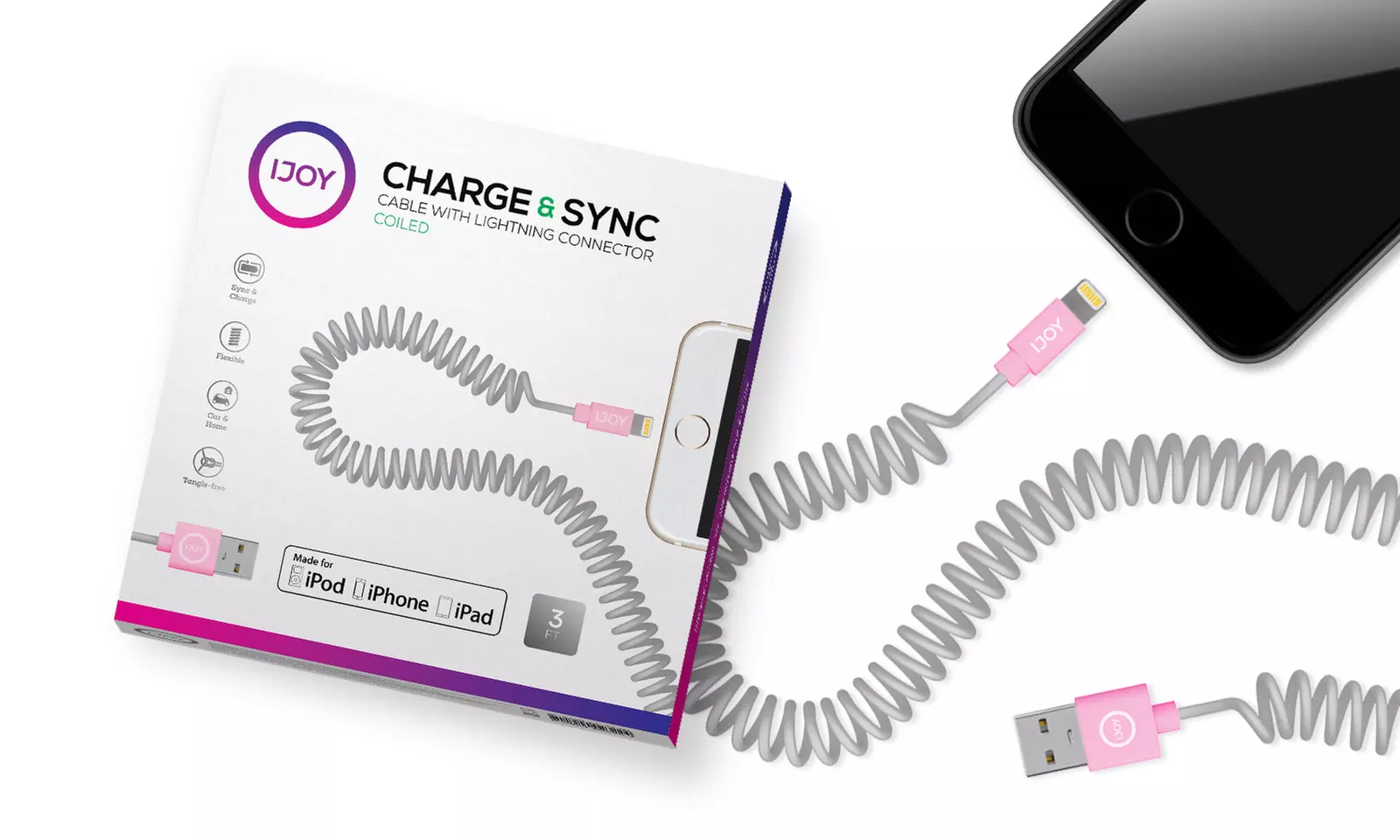 IJOY Coiled MFI Lightning Cable (2-Pack) - Second Medium