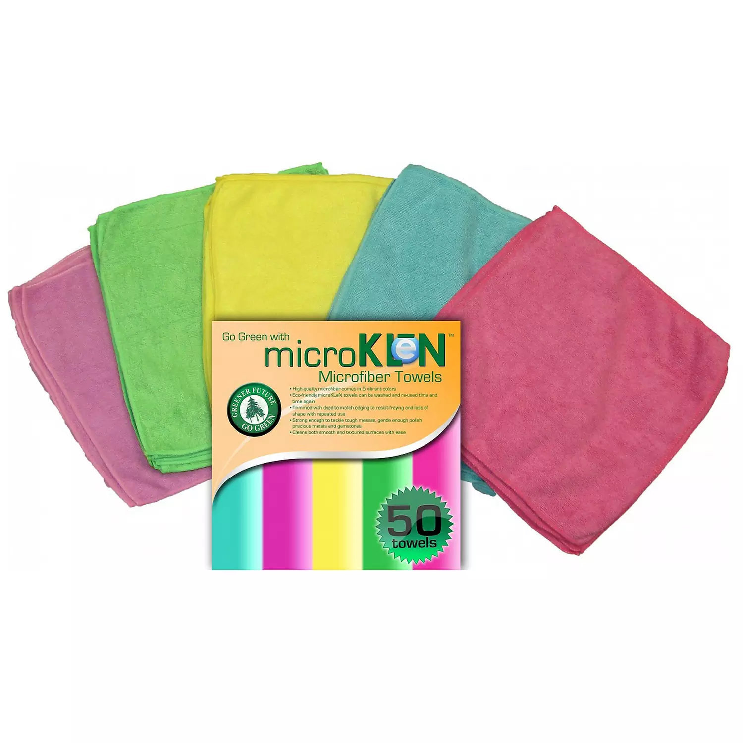 Microklen Microfiber Kitchen Towels (50-Pack) - Second Medium