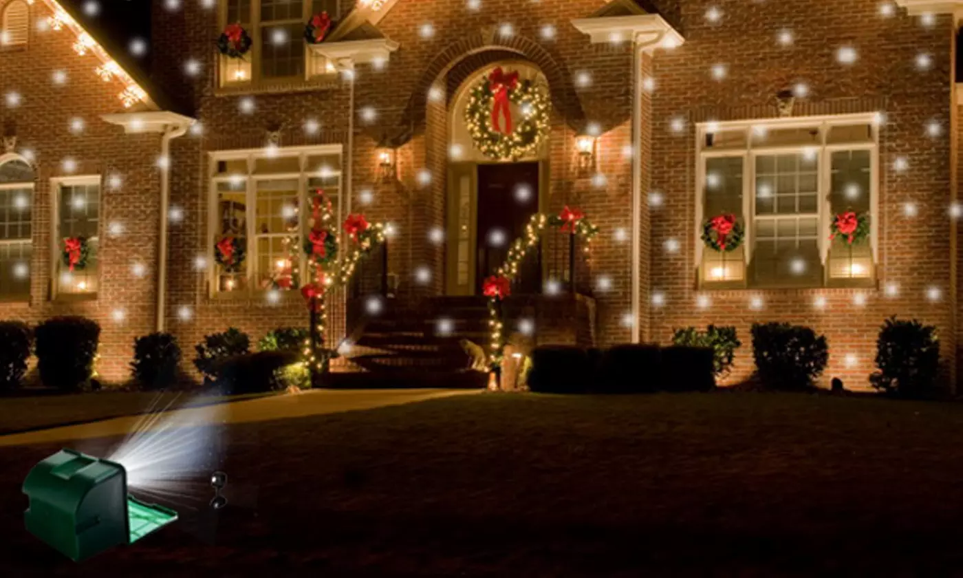 Light Flurries LED Falling Snowflake Motion Projector - Primary Image