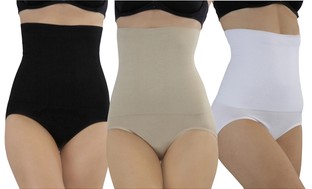 Women's High-Waist Double Layer Control Shaping Briefs (6-Pack)