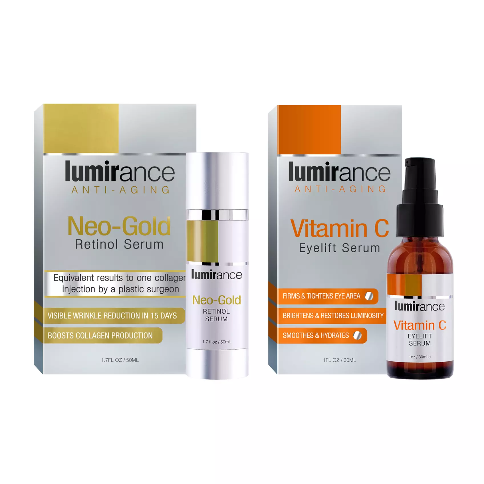 Master Record Lumirance Neo-Gold Retinol Serum & Vitamin C Eye Lift with FULL SIZE BONUS Beauty Oil - Primary Image