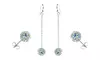 Stud and Drop Earrings Set with Swarovski Elements