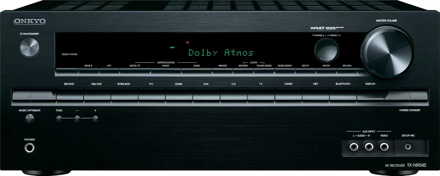 Onkyo 805W 7.2-Channel Network Receiver with Built-In Dolby Atmos, Bluetooth, WiFi & 4K UltraHD Premium Entertainment - Primary Image