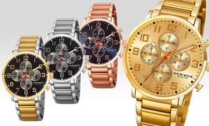 Akribos XXIV Men's Quartz Chronograph Stainless Steel Bracelet Watch