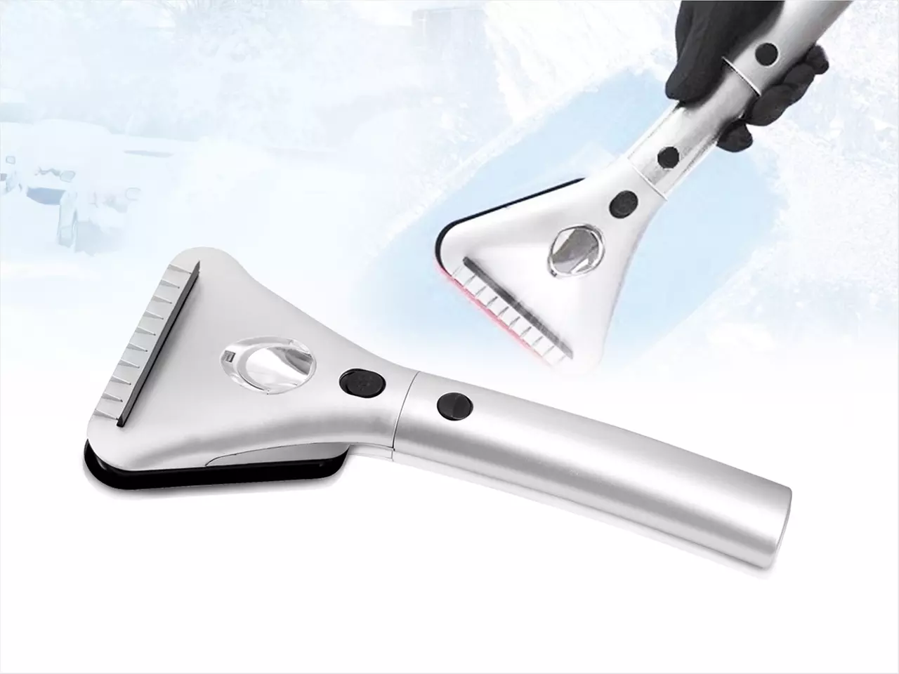 Heated Auto Ice Scraper with Flashlight - Primary Image