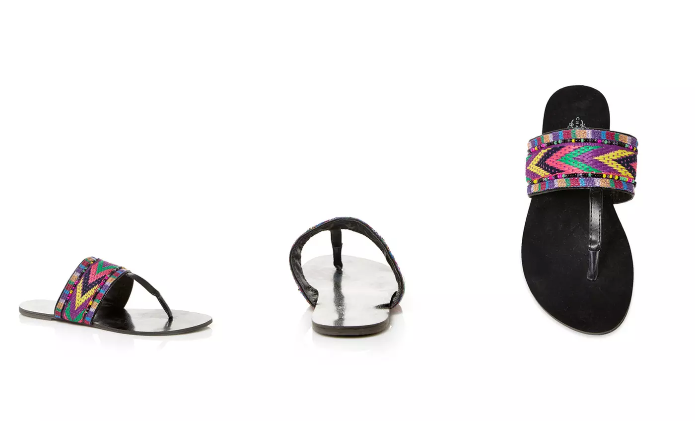 Charles Albert Women's Printed Thong Sandals | Brought to You by ideel - Second Medium