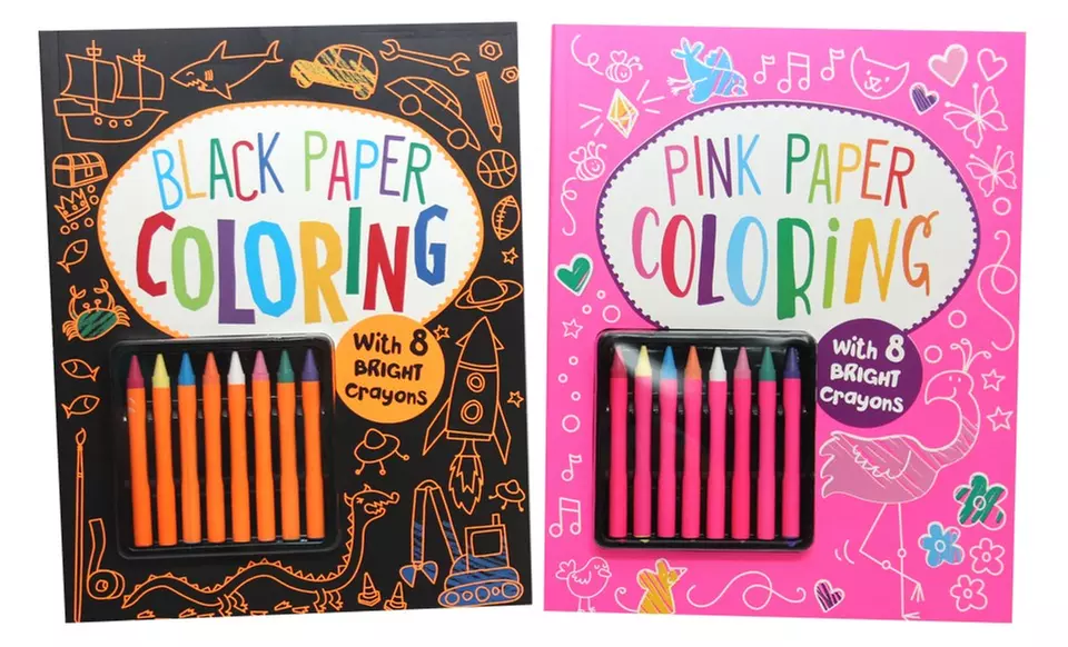 Coloring Books with 16 Bright Crayons (2-Pack) - Primary Image