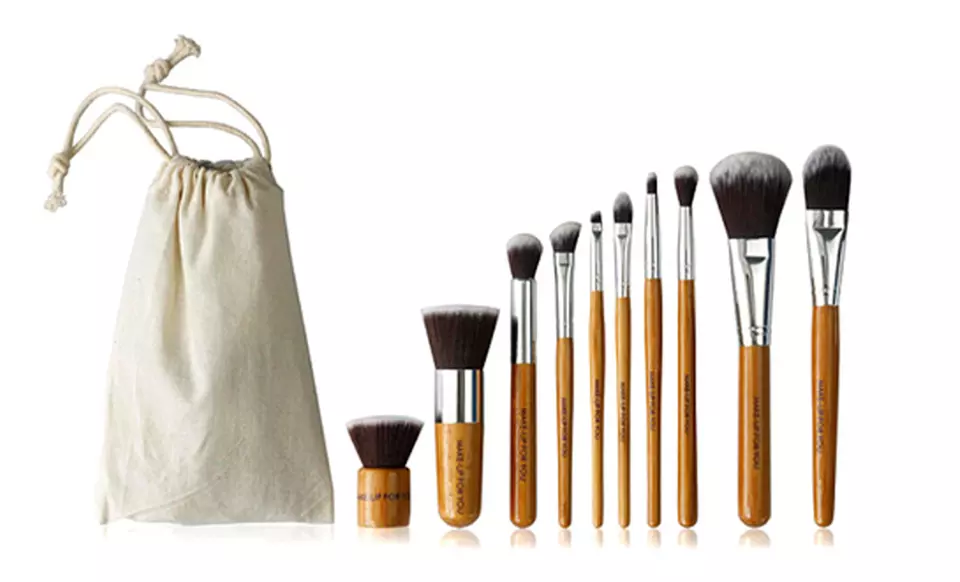 Bamboo Makeup Brush Set (10-Piece) - Primary Image