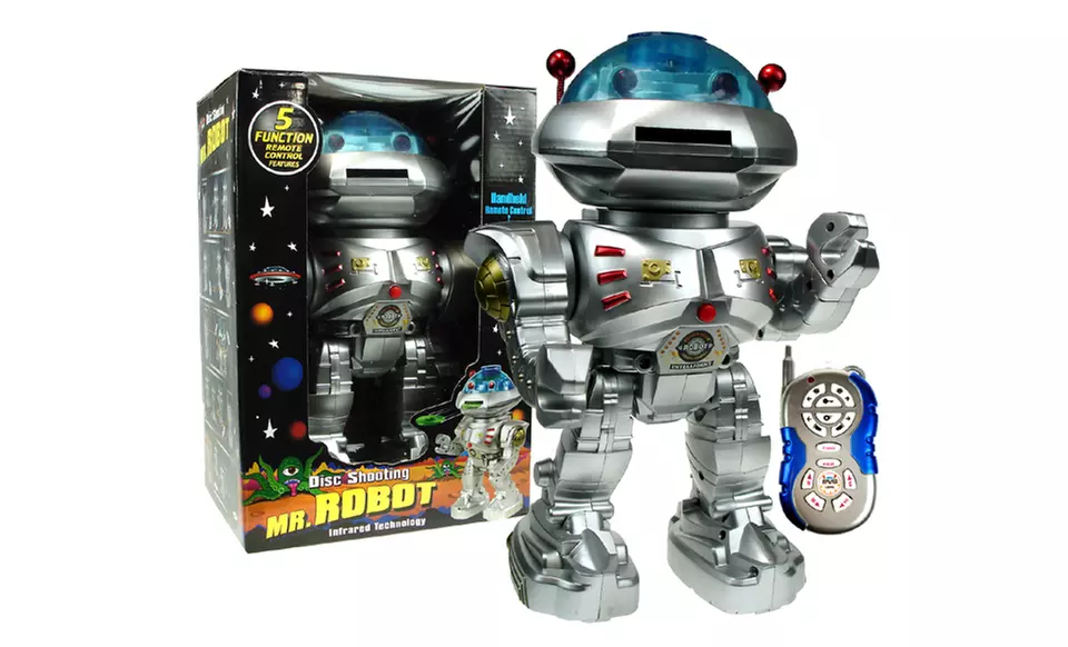 Mr. Robot Toy with Dancing and Disk-Shooting Abilities - Primary Image