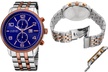 August Steiner Men’s Swiss Quartz Bracelet Watch with Coin-Edge Bezel - Second Medium
