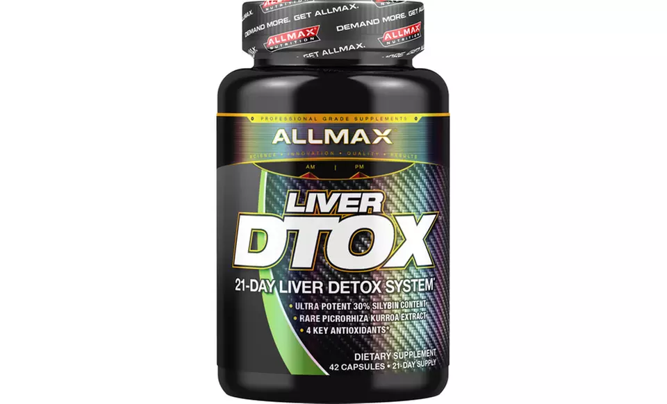 ALLMAX Liver D-Tox Cleanse with 95% Pure Tumeric + Milk Thistle 21-Day System (1- or 2-Pack) - Second Medium