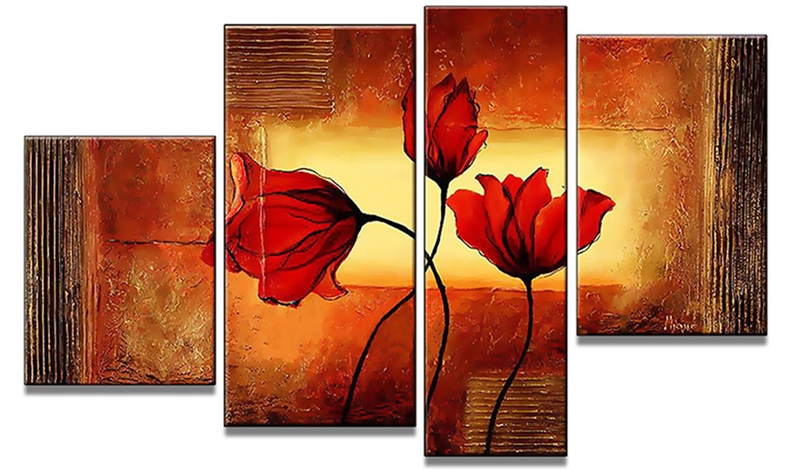 Multipanel Textured & HandPainted Oil Paintings and Gallery-Wrapped ...