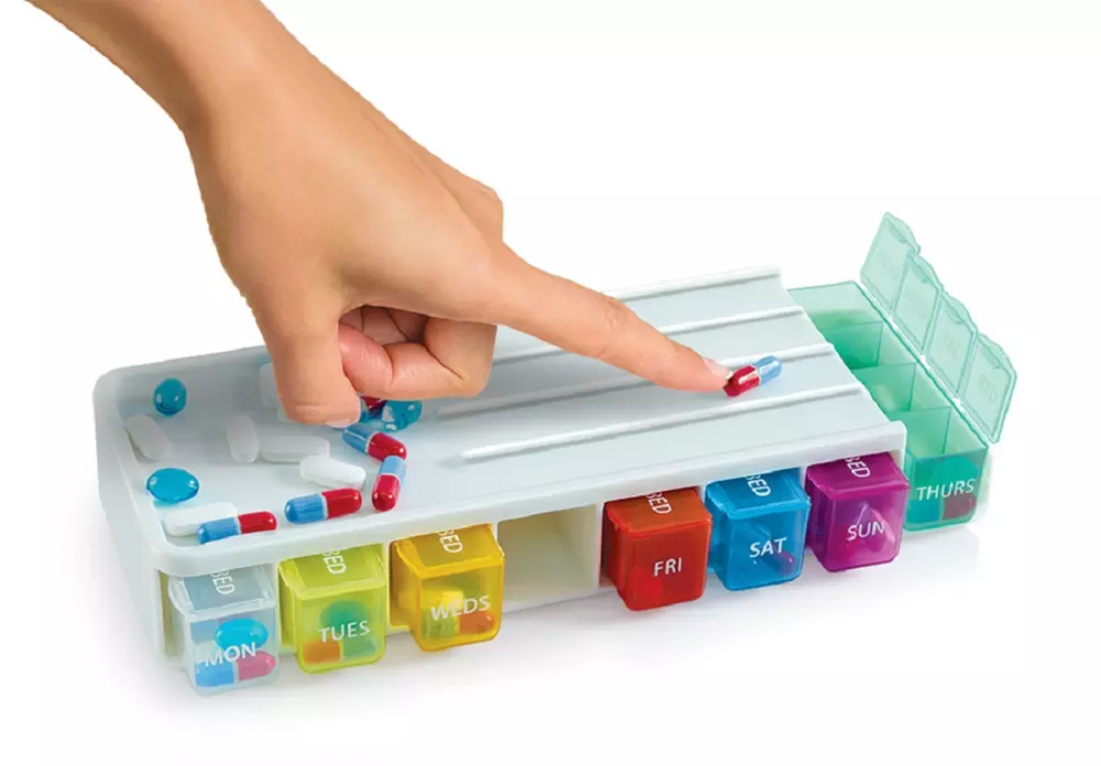 Weekly Pill Sorter and Organizer with Pill Cutter - Primary Image