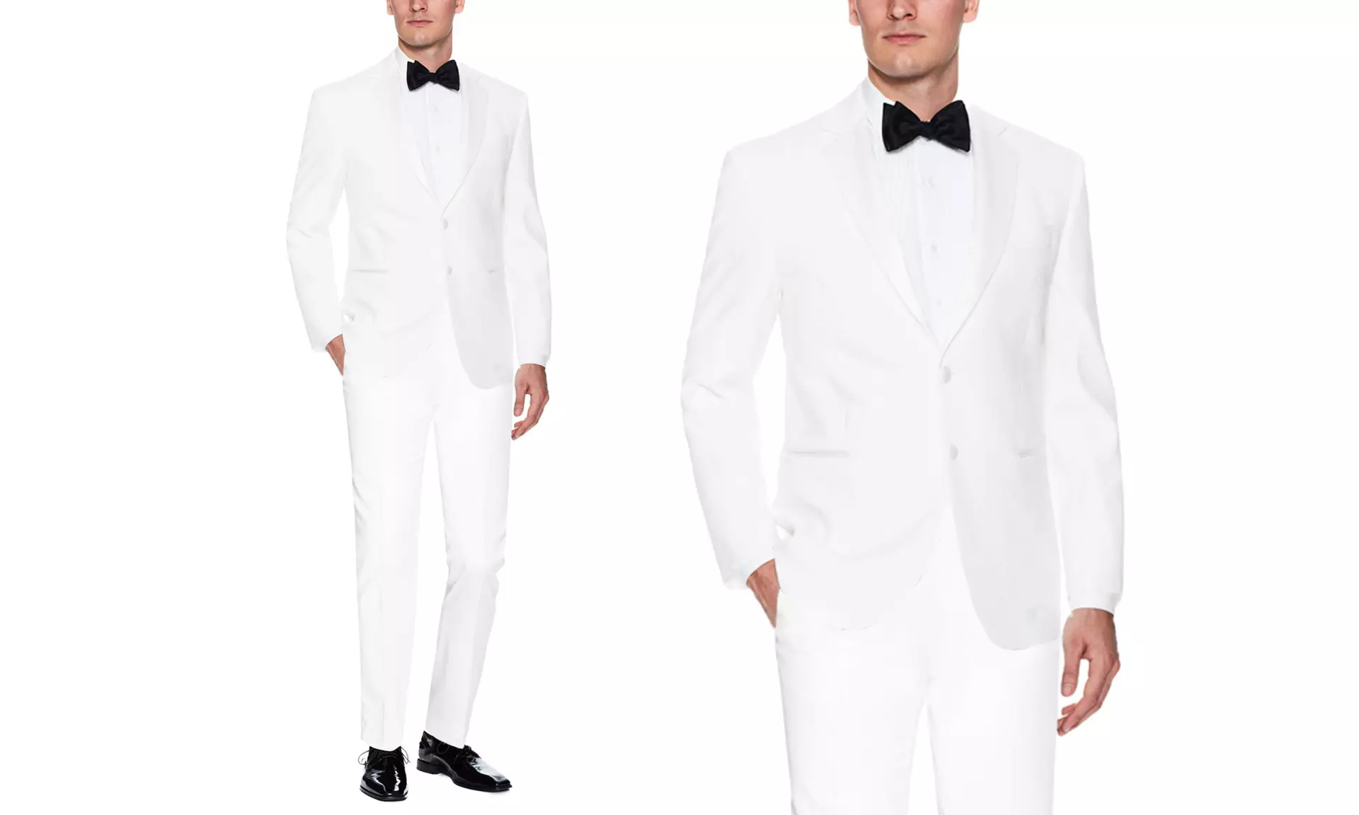 Verno Men's Classic or Slim-Fit White Tuxedo - Primary Image
