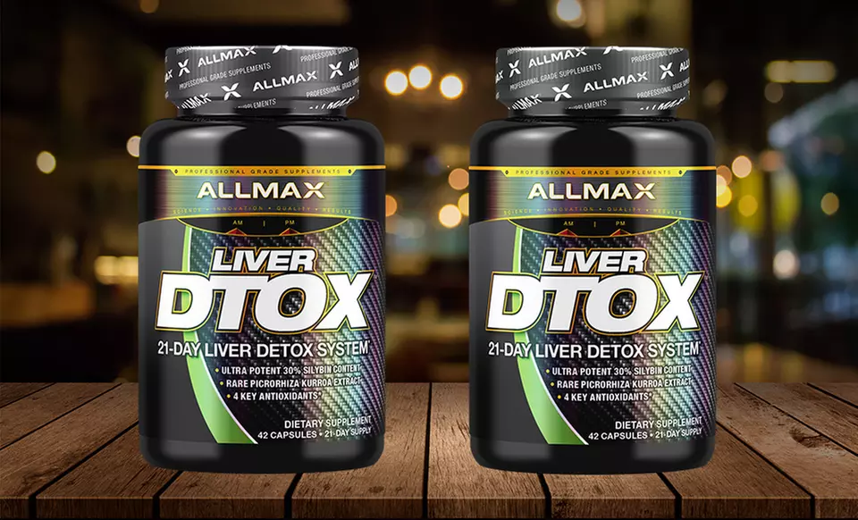 ALLMAX Liver D-Tox Cleanse with 95% Pure Tumeric + Milk Thistle 21-Day System (1- or 2-Pack) - Primary Image