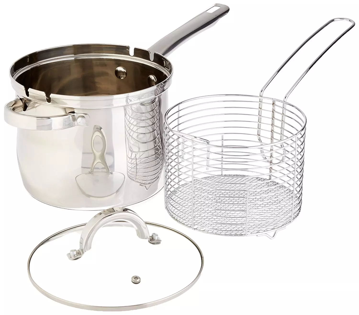 Stainless Steel 4 QT Stove-top Deep Fryer Set (3-Piece) - Primary Image