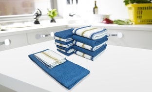 Cotton Kitchen Towel and Dishcloth Set (14-Piece)