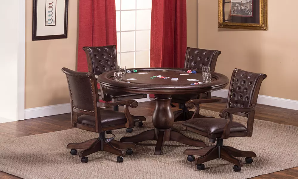 Watson Poker Game Table Set (5-Piece) - Primary Image