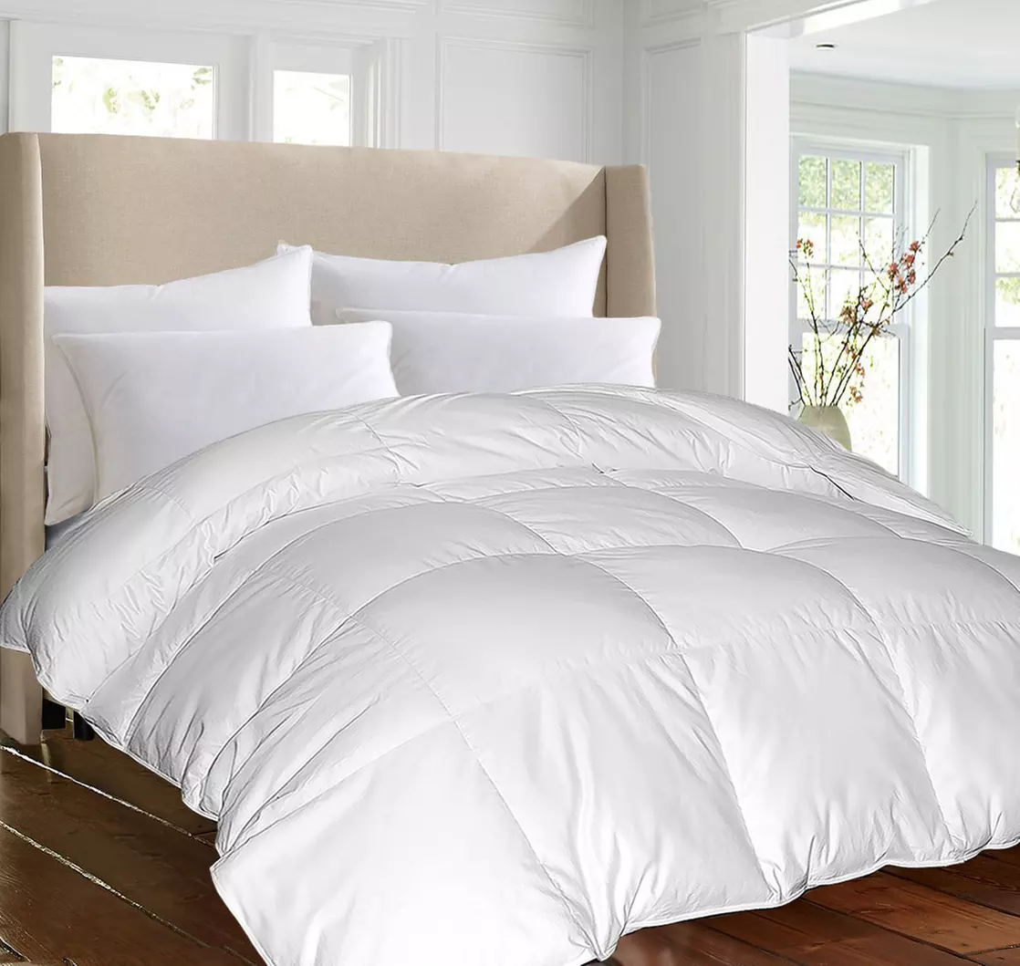 ELLE Premium 1200 Thread Count White Down Comforter - Primary Image