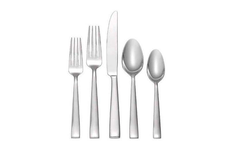 Oneida Sleek Modern 45Piece Flatware Set Groupon